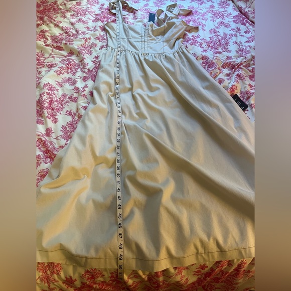 NWT Lulu's Callina Cream Midi Tie-Strap Dress size Medium - Picture 12 of 13